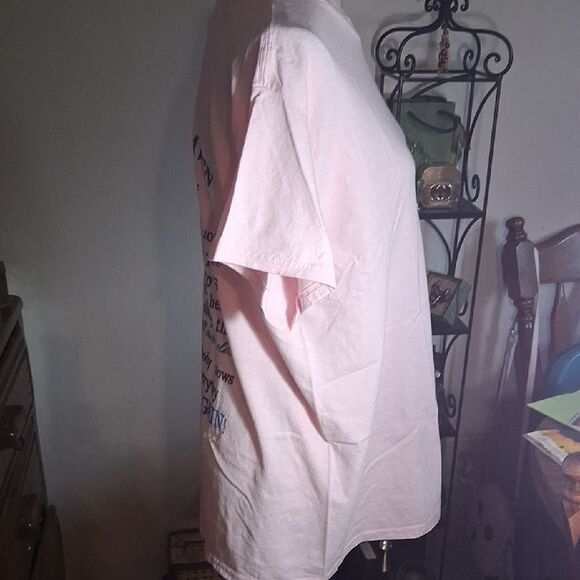 Gildan Pink Memorial Graphic Poem Short Sleeve Tee Size Large - Picture 8 of 11